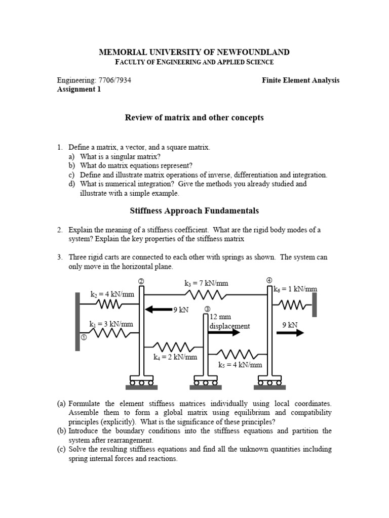 Finite Element Analysis Assignment Guide | PDF