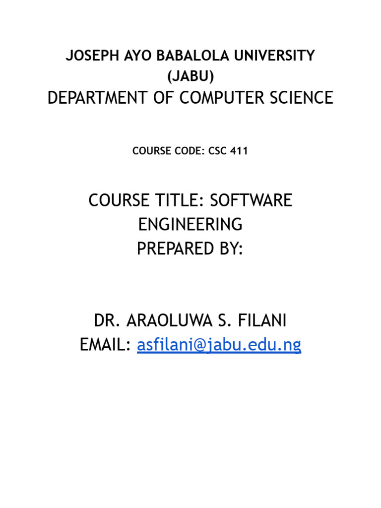 Software Engineering Course Overview | PDF | Software Development ...