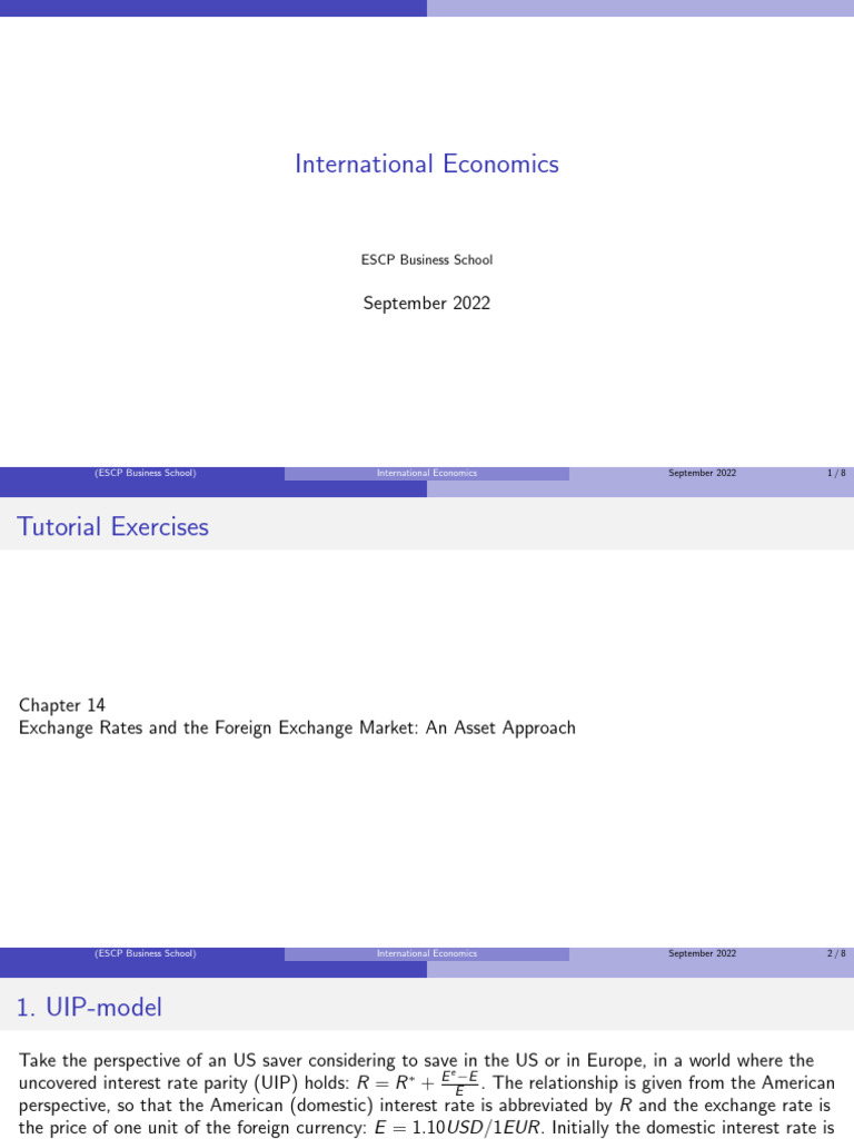 Exchange Rates and UIP Analysis Guide | PDF | Exchange Rate | Currency ...