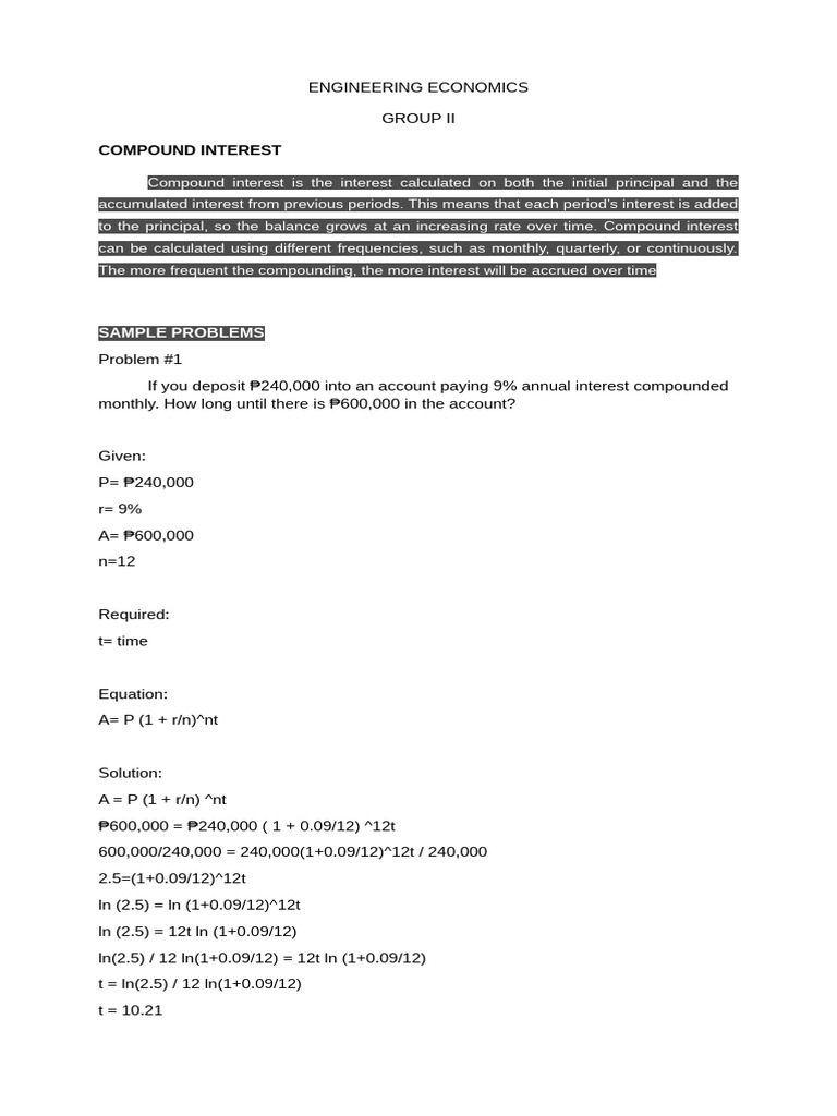 Compound Interest Calculations Guide | PDF | Compound Interest | Interest