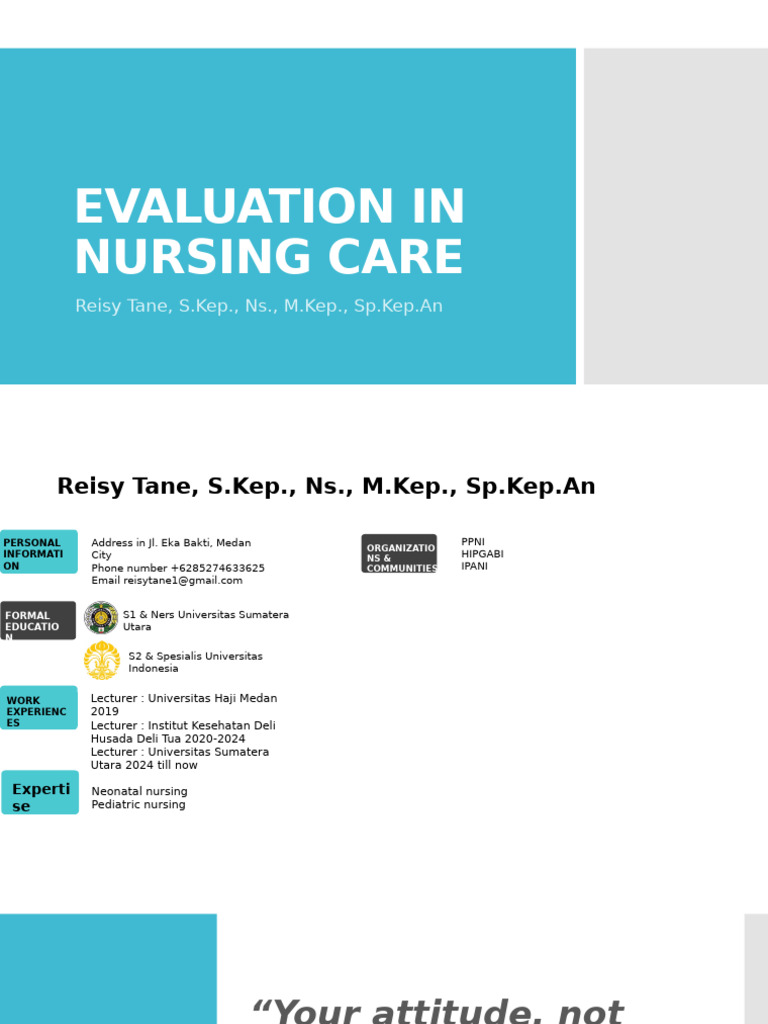 Nursing Care Evaluation Process Guide | PDF | Nursing | Goal