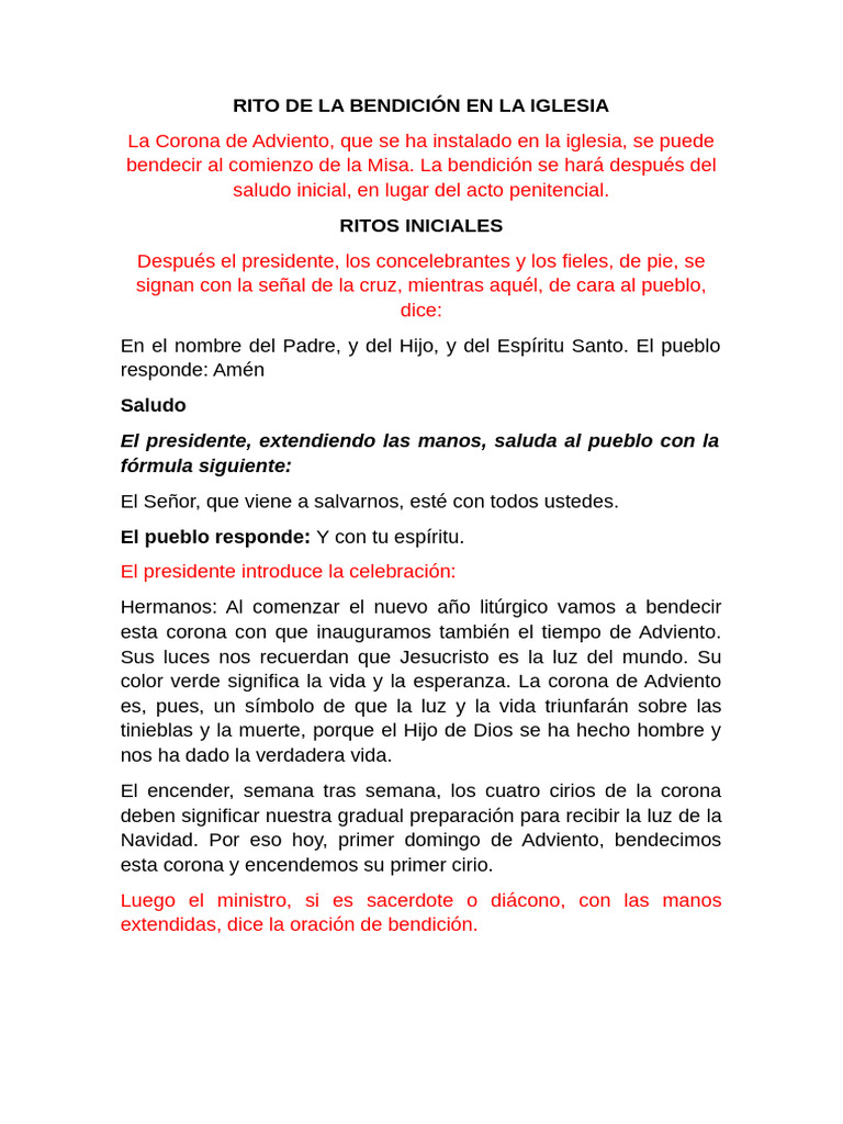Rito de Bencion | PDF