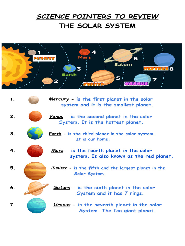 Overview of the Solar System Planets | PDF