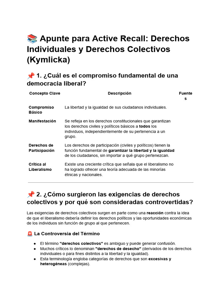 Derechos Individuales y Colectivos | PDF | Grupo minoritario | Derechos