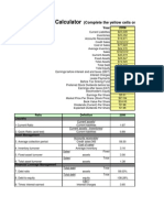 Financial Ratio Calculator: (Complete The Yellow Cells Only, The Spreadsheet Does The Rest)