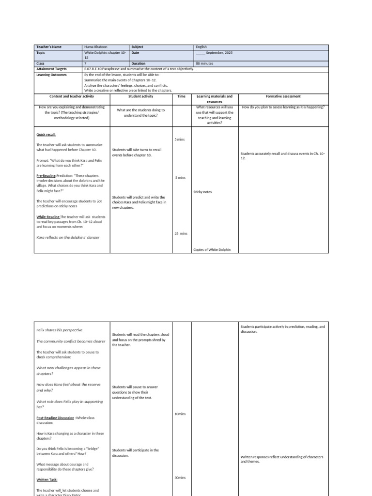 Lesson Plan Week 4 | PDF | Grammatical Gender | Noun