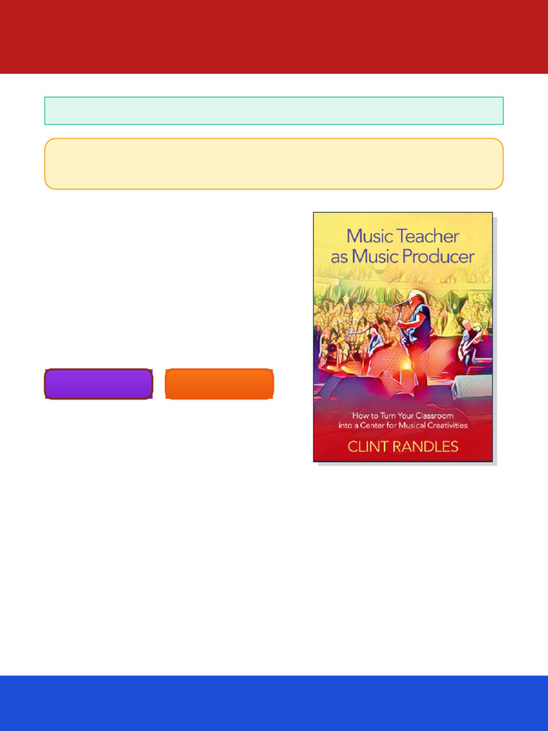Music Teacher As Music Producer: How To Turn Your Classroom Into A ...