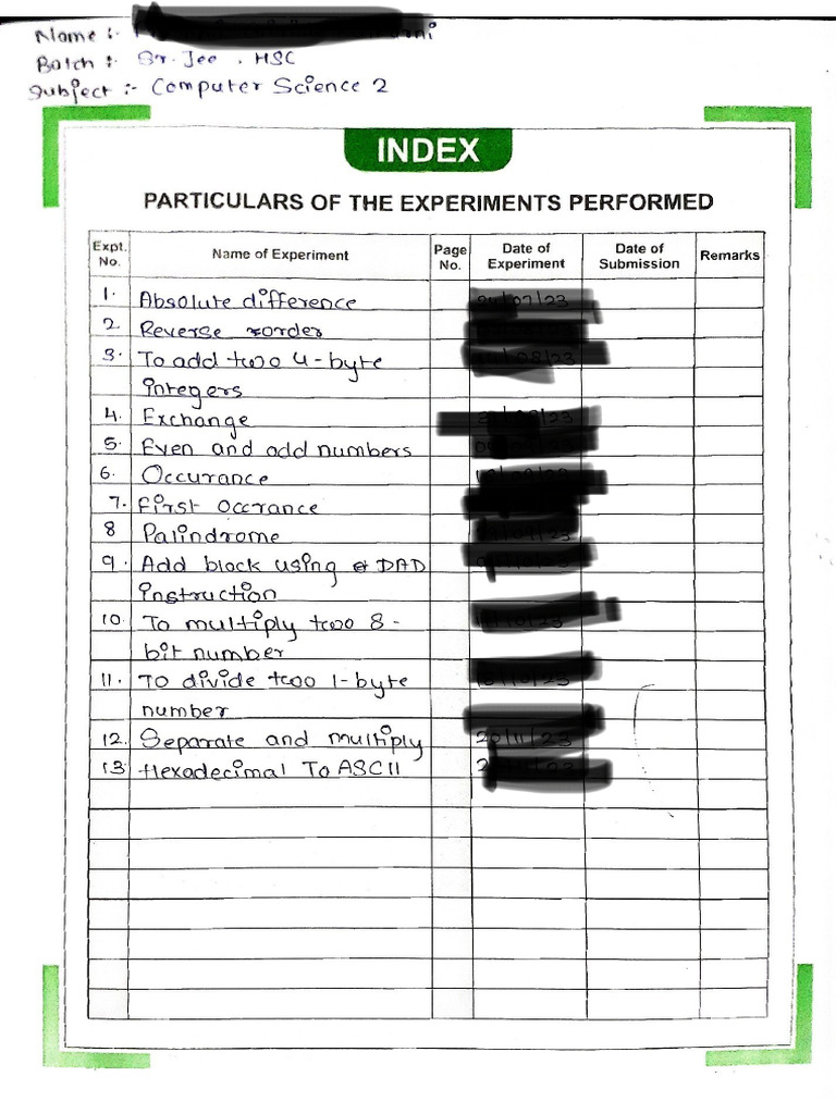 HSC CS II Journal | PDF