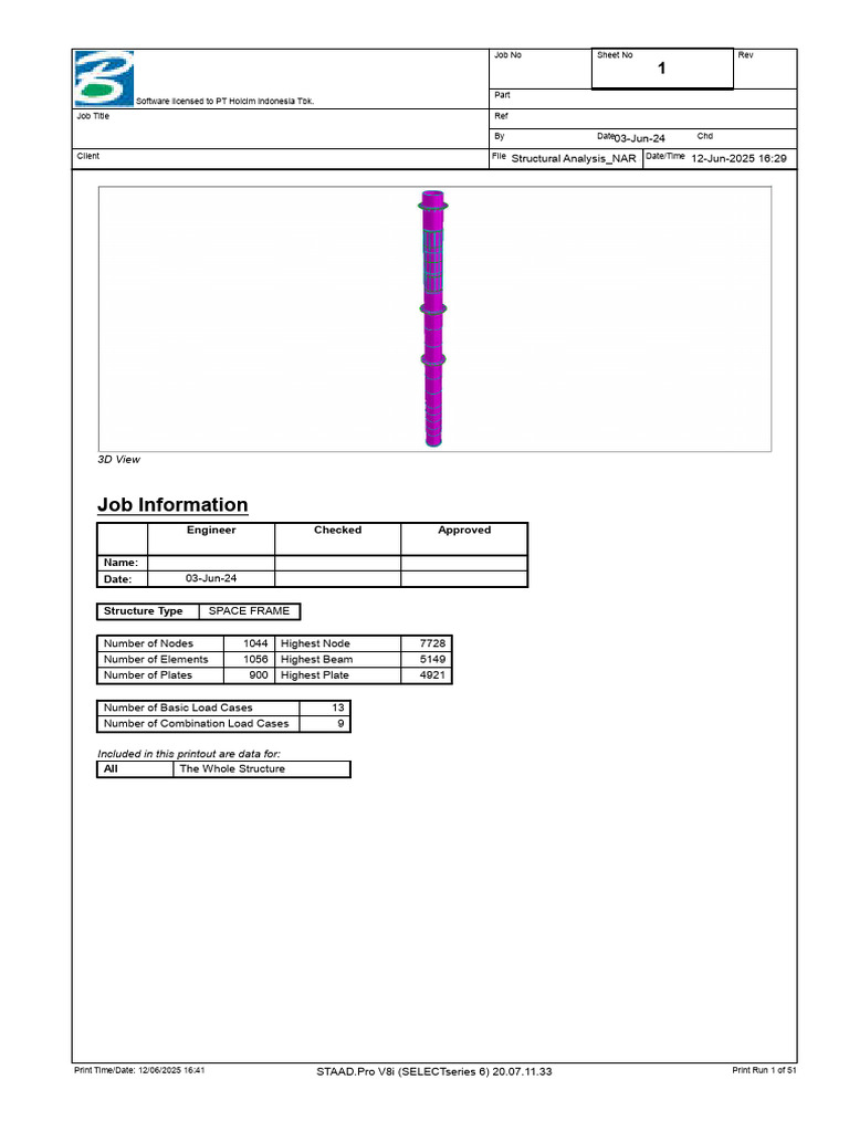 Structural Analysis - NAR Stack - Kondisi Setelah Diperkuat H-150 + U ...