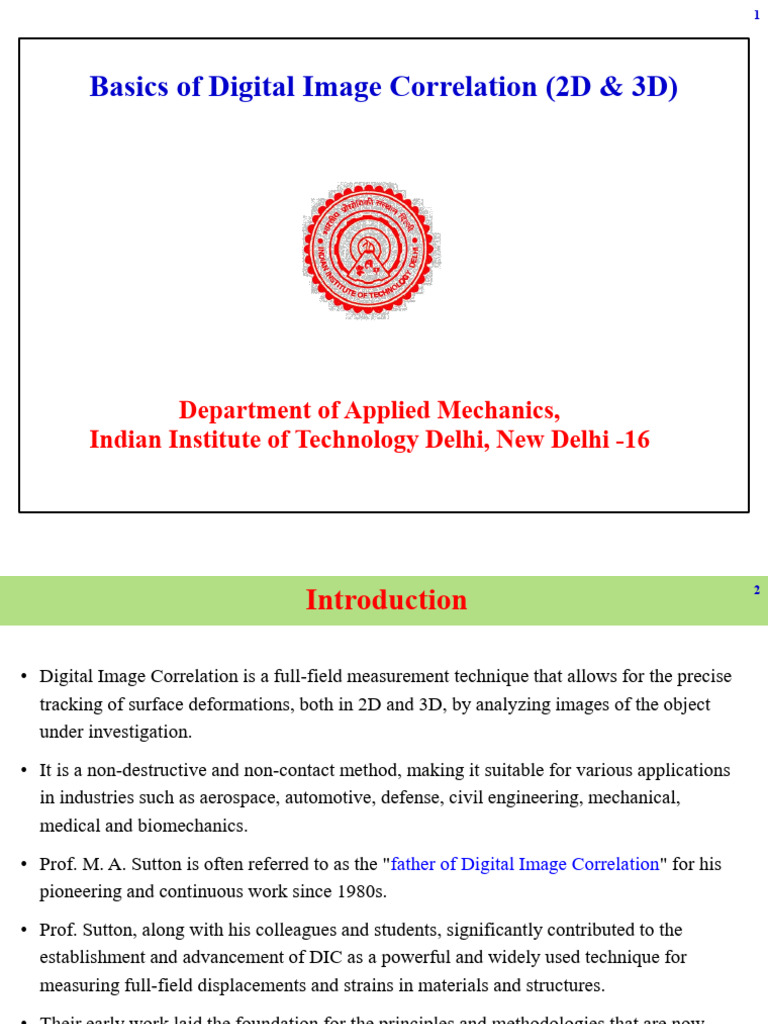 Class 2D & 3D DIC - Updated | PDF | Frame Rate | Charge Coupled Device
