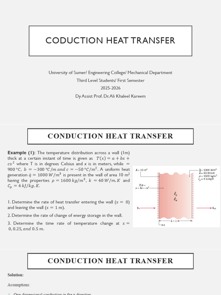 Conduction Heat Transfer Analysis | PDF | Thermal Conduction | Heat