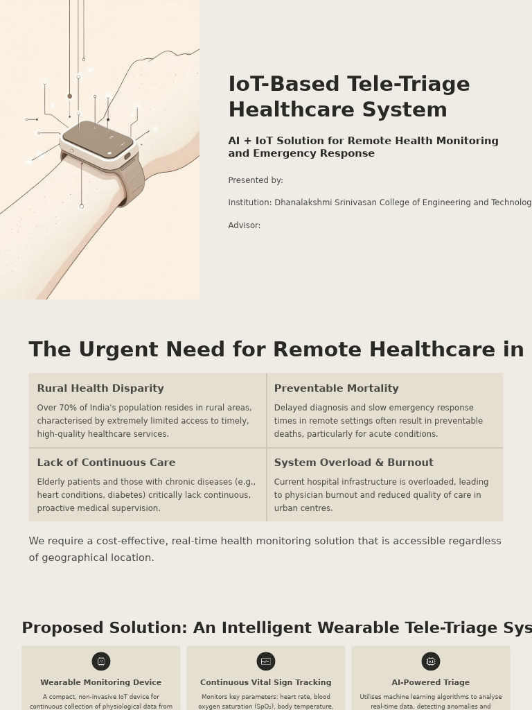 IoT Tele-Triage for Rural Healthcare | PDF | Internet Of Things ...