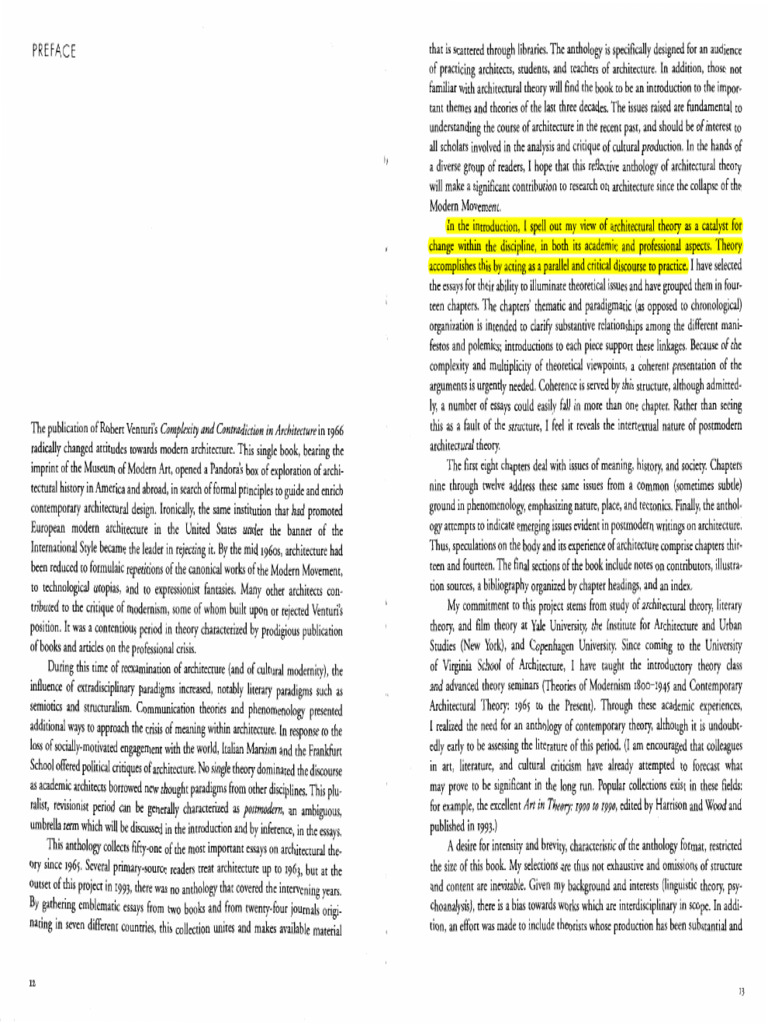 Postmodern Architectural Theory Anthology | PDF | Postmodernism | Theory