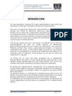 Análisis granulométrico de suelo mediante tamizado y sedimentación