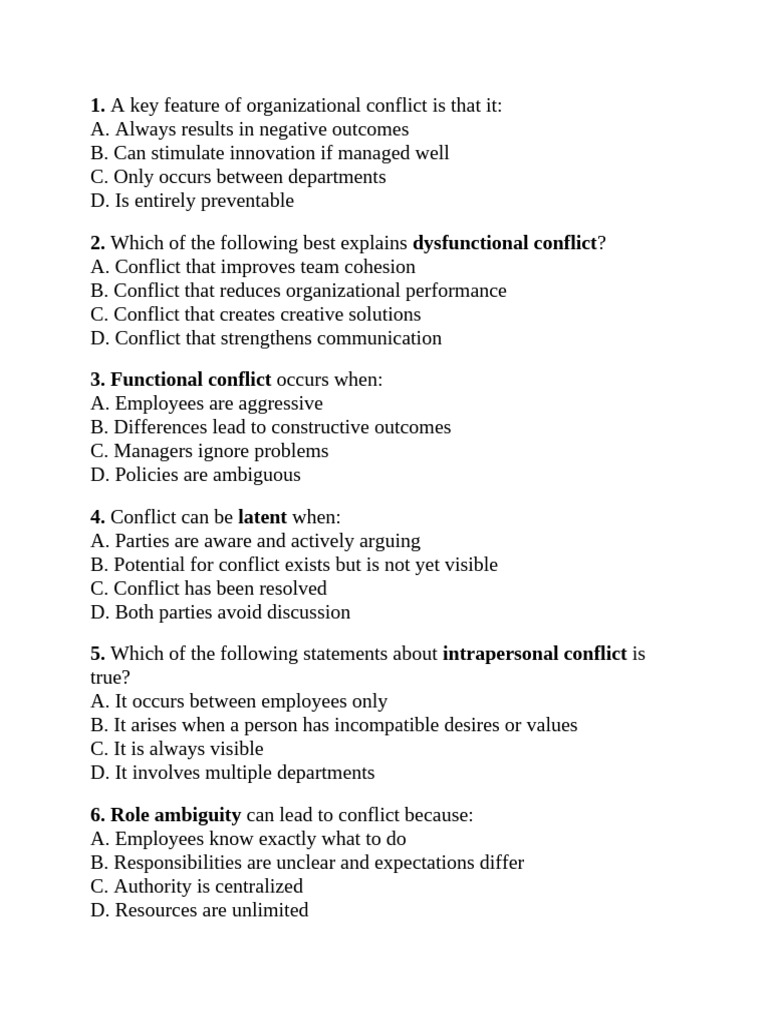 Understanding Organizational Conflict Types | PDF | Conflict (Process ...