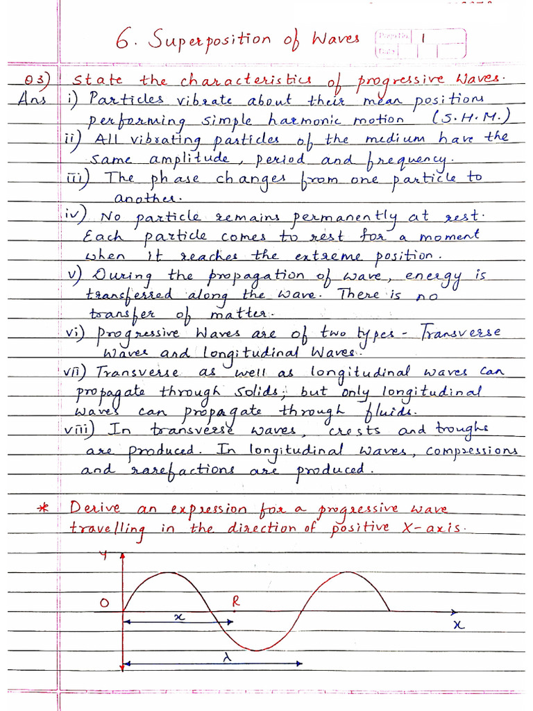 Superposition of Waves | PDF