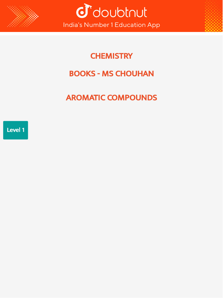 Aromatic Compounds EAS Practice Questions | PDF | Chemical Reactions ...