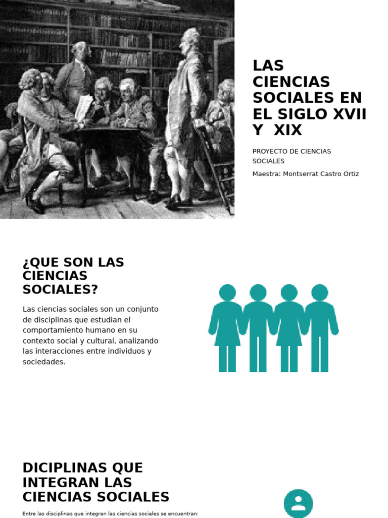 Evolución de las Ciencias Sociales: Siglos XVII-XIX | PDF | Sociedad ...