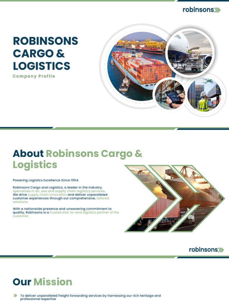 Robinsons Cargo & Logistics Services | PDF | Logistics | Cargo