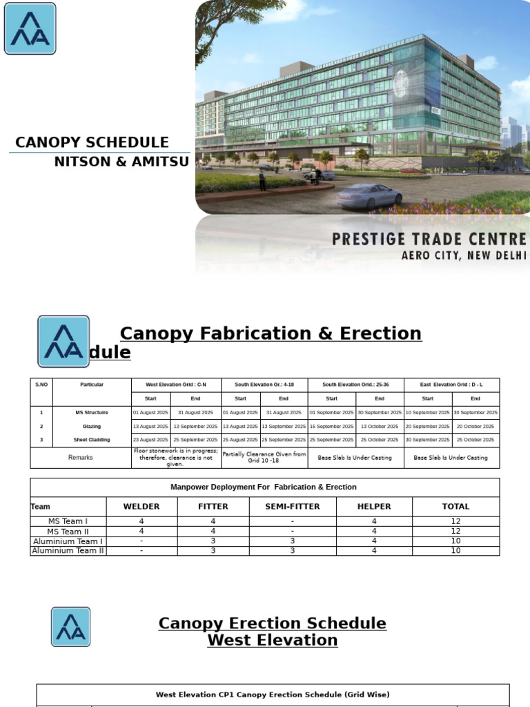 Canopy Shedule | PDF