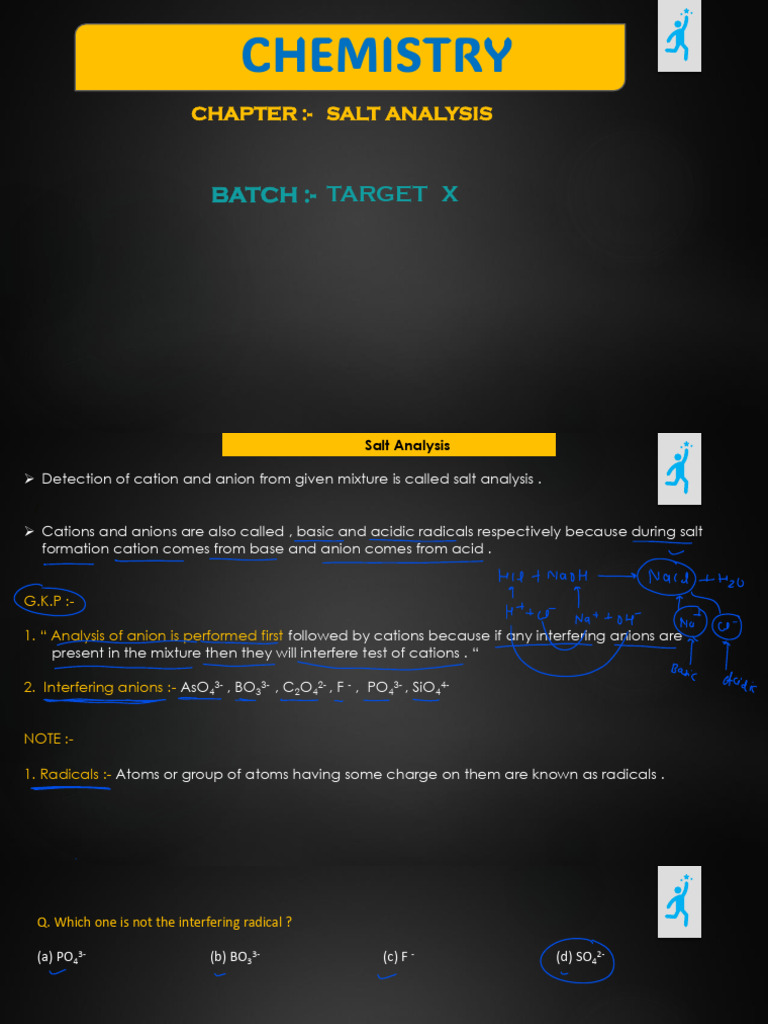 Salt Analysis: Cation and Anion Detection | PDF | Chlorine | Salt ...