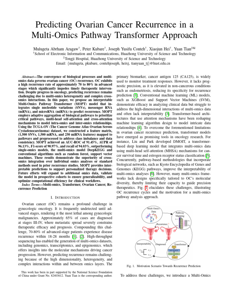 Multi-Omics Model for Ovarian Cancer Recurrence | PDF | Micro Rna ...