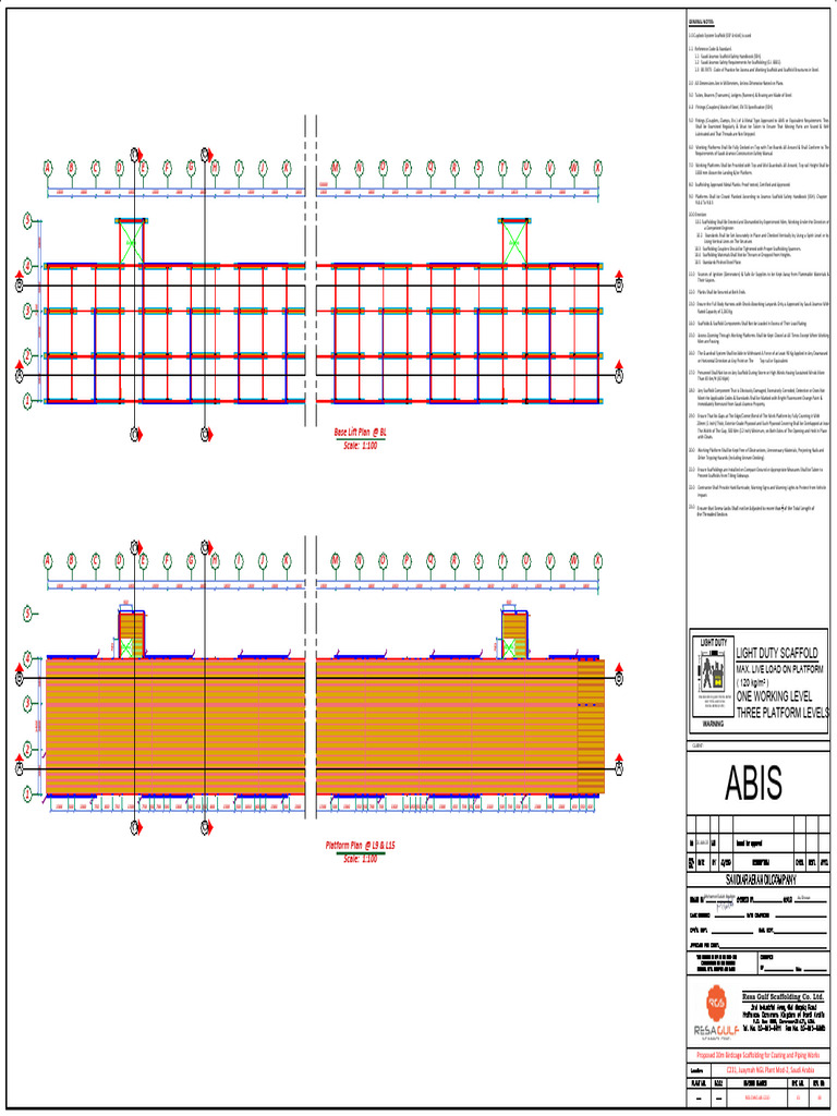 Cuplok Scaffolding Plan and Safety Guidelines | PDF | Scaffolding ...