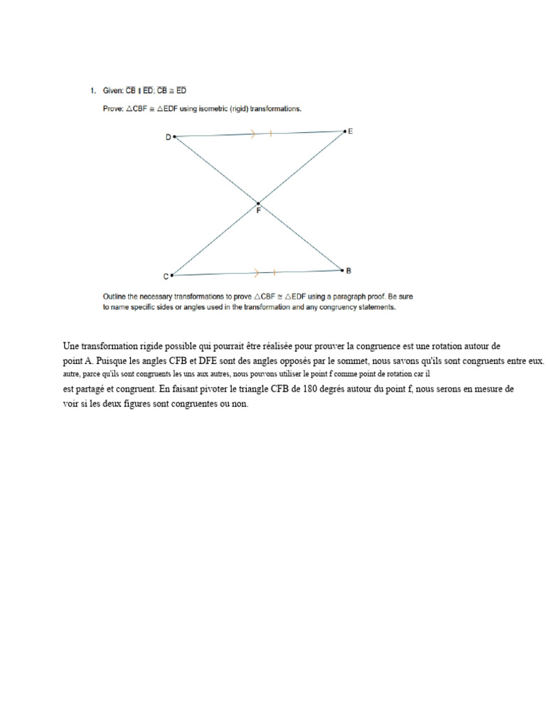 Preuve de congruence des triangles par rotation | PDF | Triangle | Angle