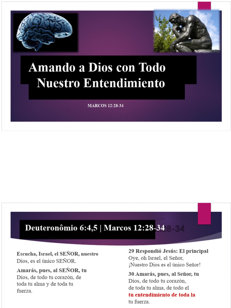 Amando A Dios Con Todo Nuestro Entendimiento | PDF