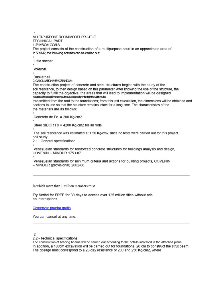 Metric Calculations of A Sports Field | PDF | Concrete | Construction ...