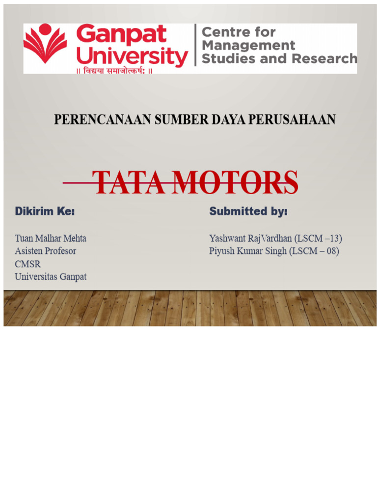 ERP dan Siebel di Tata Motors | PDF