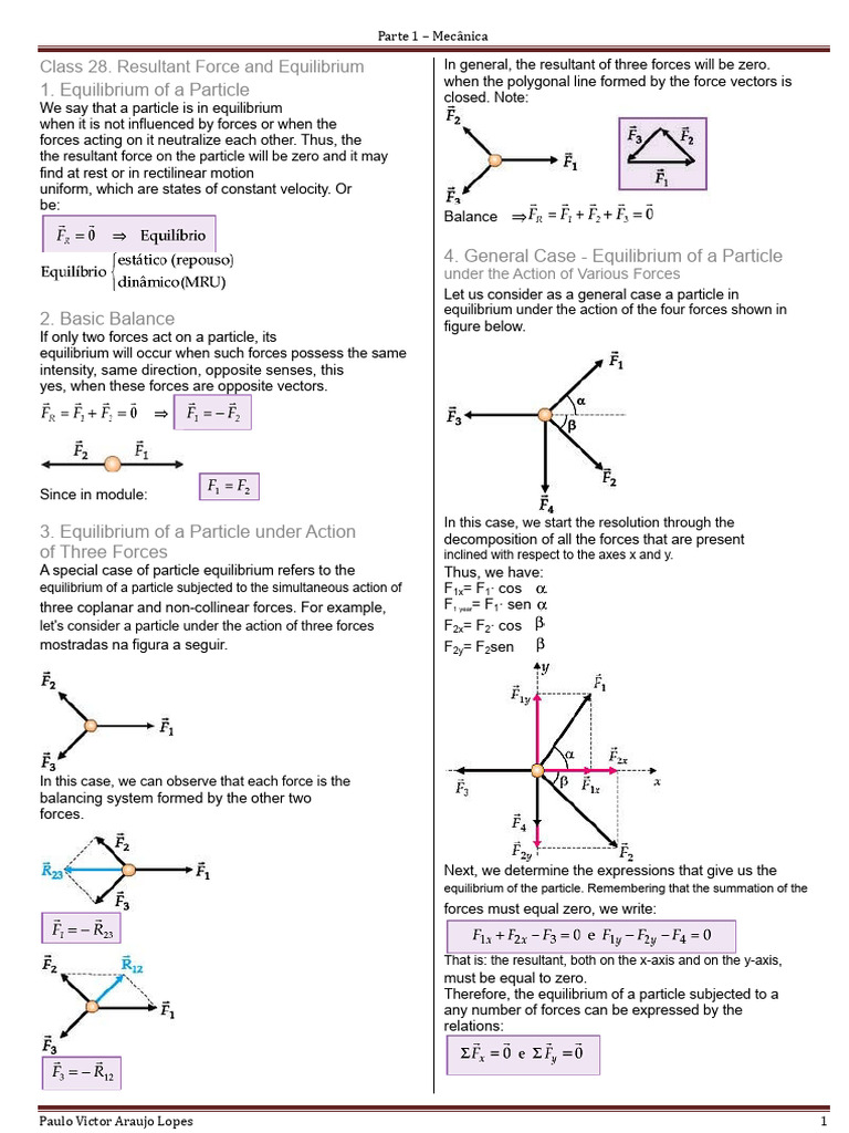 Equilibrium of Forces in Mechanics | PDF | Force | Chemical Equilibrium