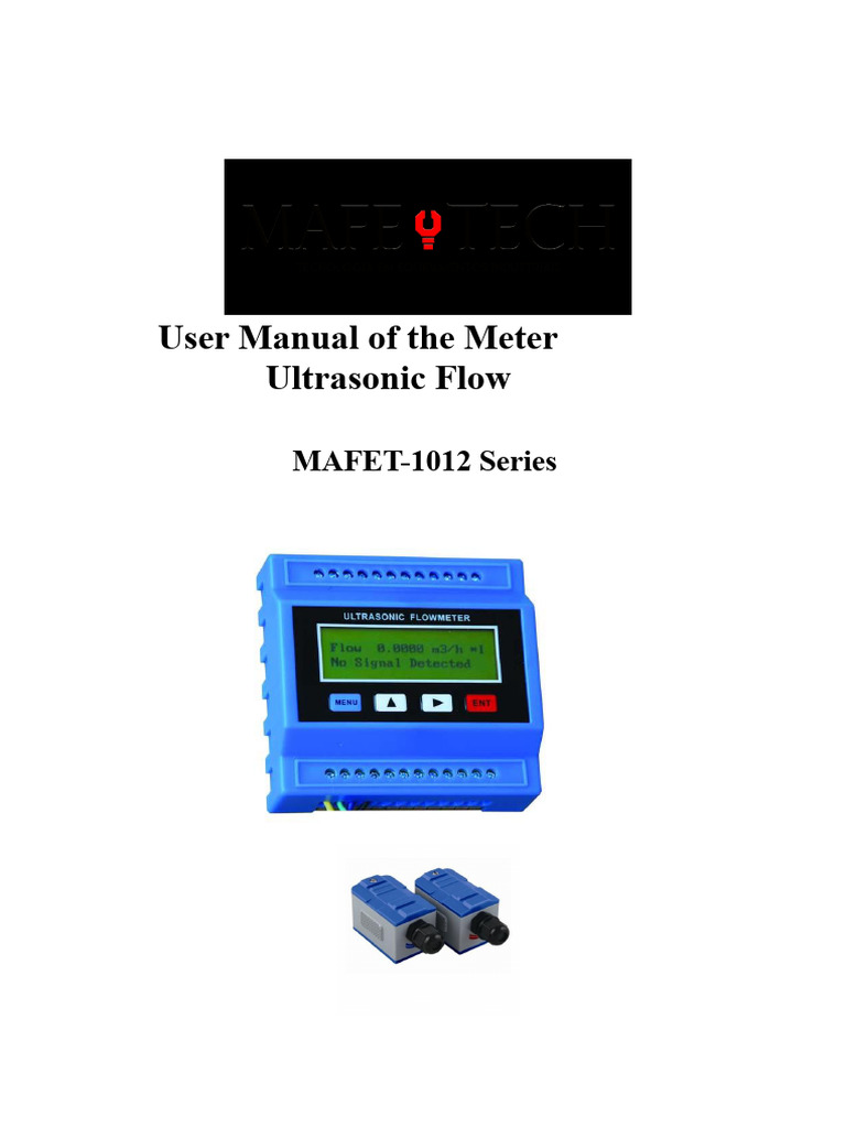 MAFET-1012 Ultrasonic Flow Meter Manual | PDF | Power Supply | Flow ...
