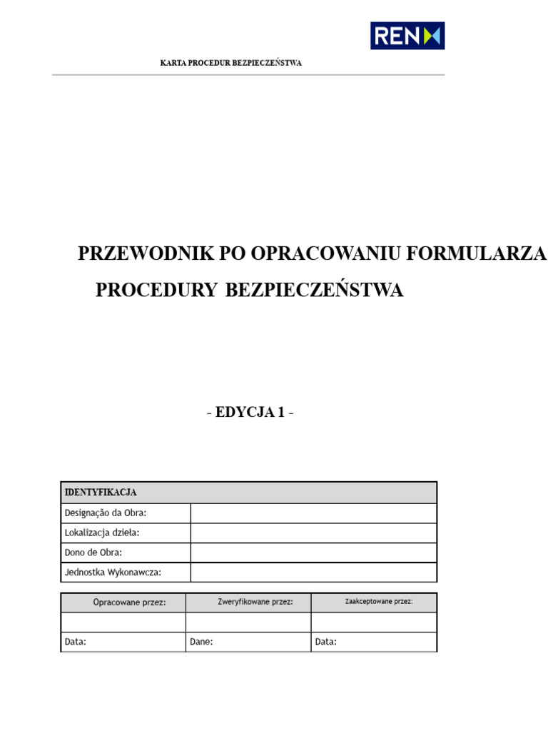 Przewodnik Po Opracowywaniu Karty Procedur Bezpieczeństwa | PDF
