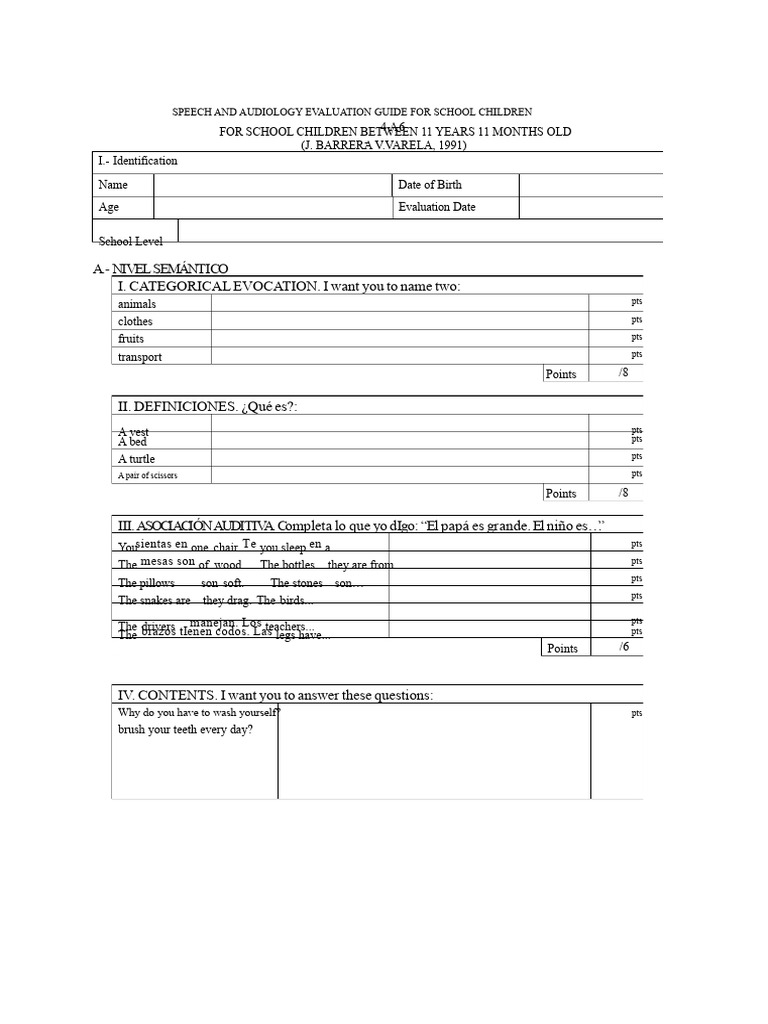 PEFE Protocol 4 To 6 Years 11 Months | PDF | Cognition | Cognitive Science