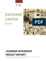 Calcutta Stock Exchange Limited: Summer Internship Project Report