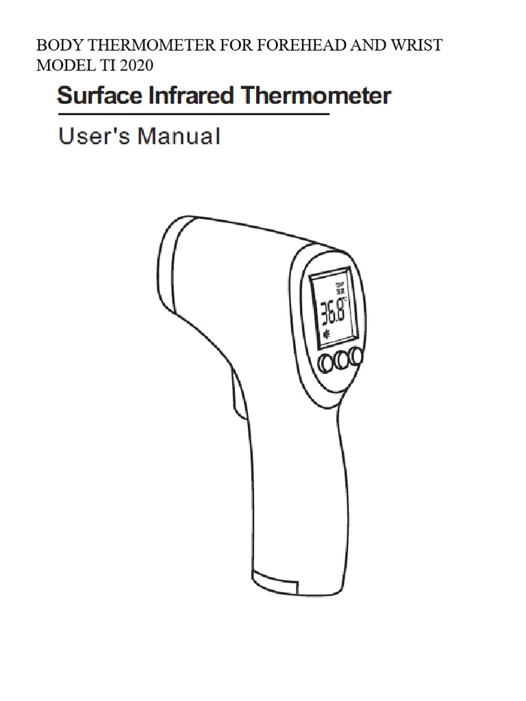 Forehead & Wrist Thermometer TI 2020 | PDF | Celsius | Thermometer