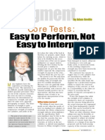 Core Tests:: Easy To Perform, Not Easy To Interpret