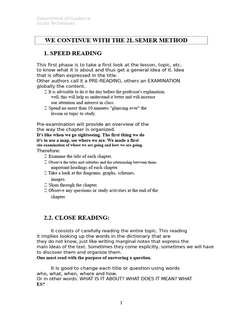 Effective Study Techniques Overview | PDF | Speed Reading | Learning