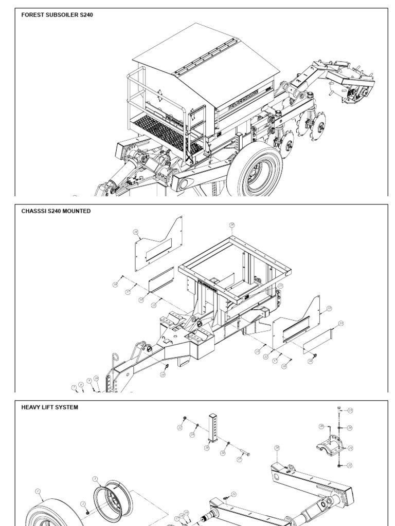 Forest Subsoiler S240 Specifications | PDF | Screw | Nut (Hardware)