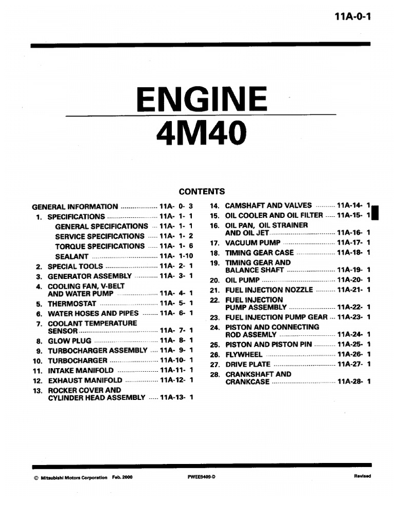 Motor 4m40 PDF | PDF