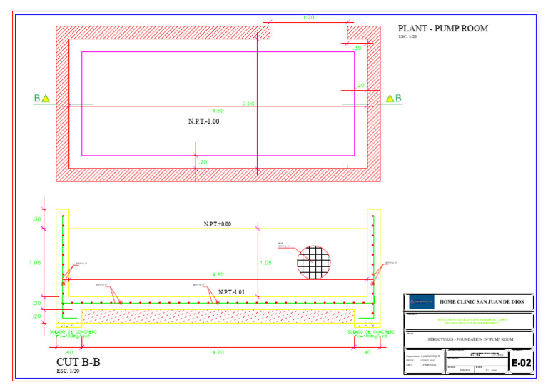 Pump Room Foundation Plan for Rehab Project | PDF | Civil Engineering