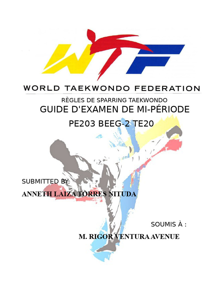 Règles de Sparring Taekwondo WTF | PDF | Taekwondo | Dopage (sport)