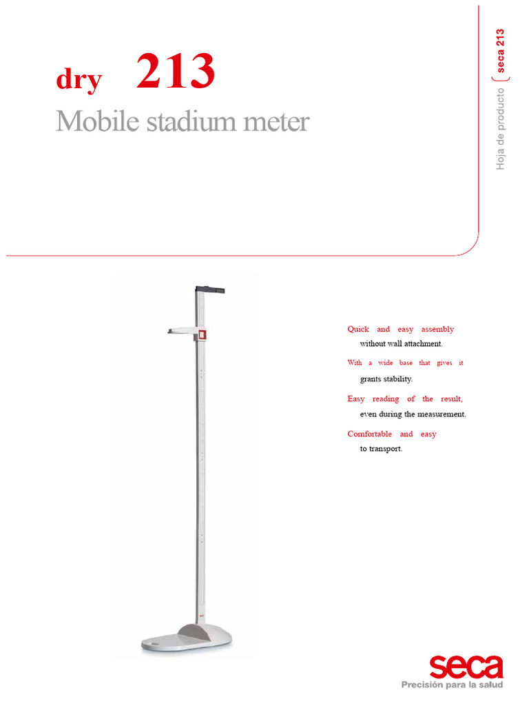Seca 213 Mobile Stadiometer Overview | PDF