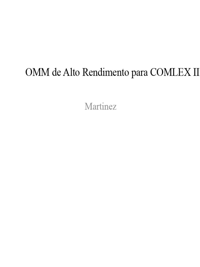OMM para COMLEX II: Anatomia e Tratamentos | PDF | Rim | Escoliose