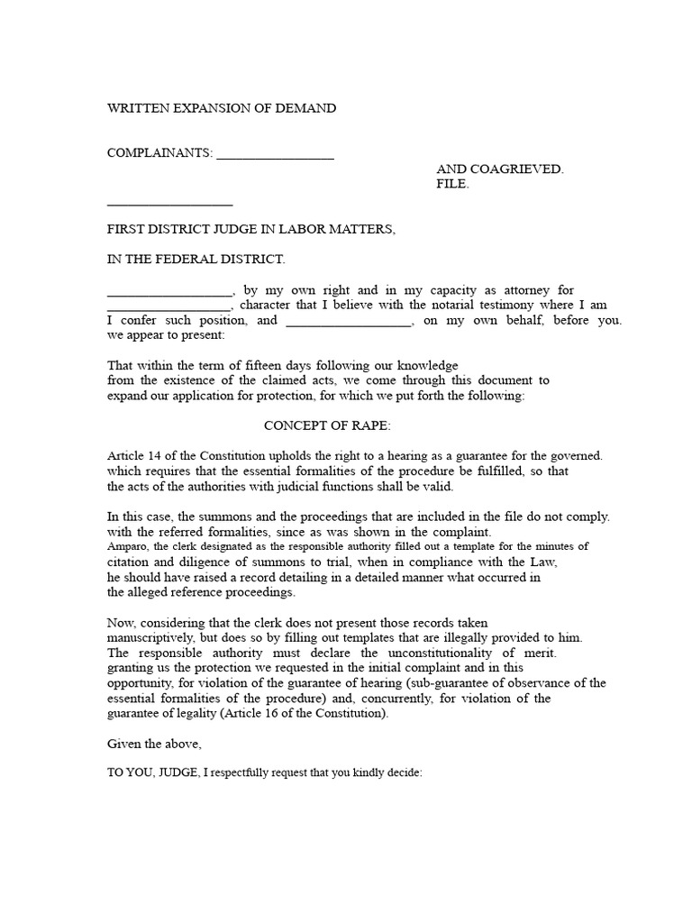 Demand for Legal Protection Expansion | PDF