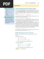 Factoring Polynomials With Common Factors