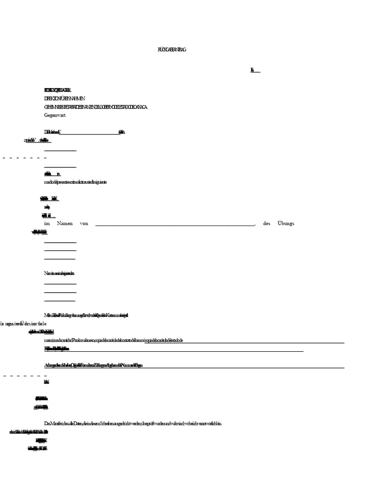 Musterantrag Auf Rückerstattung | PDF