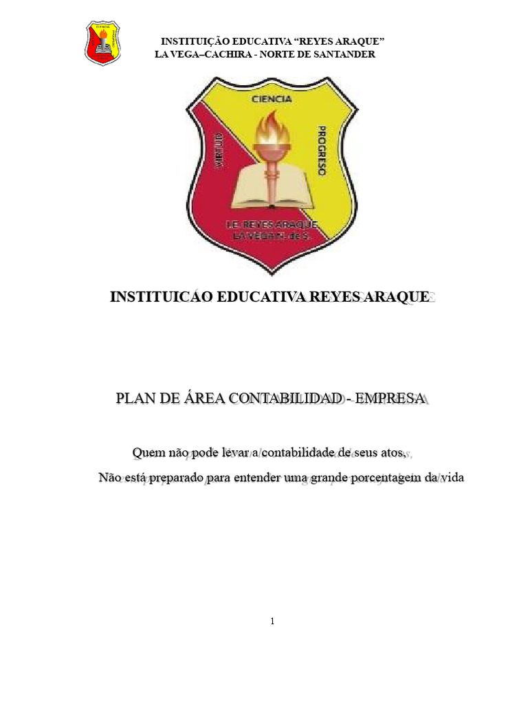 Plano de Contabilidade da Reyes Araque | PDF | Contabilidade | Economia