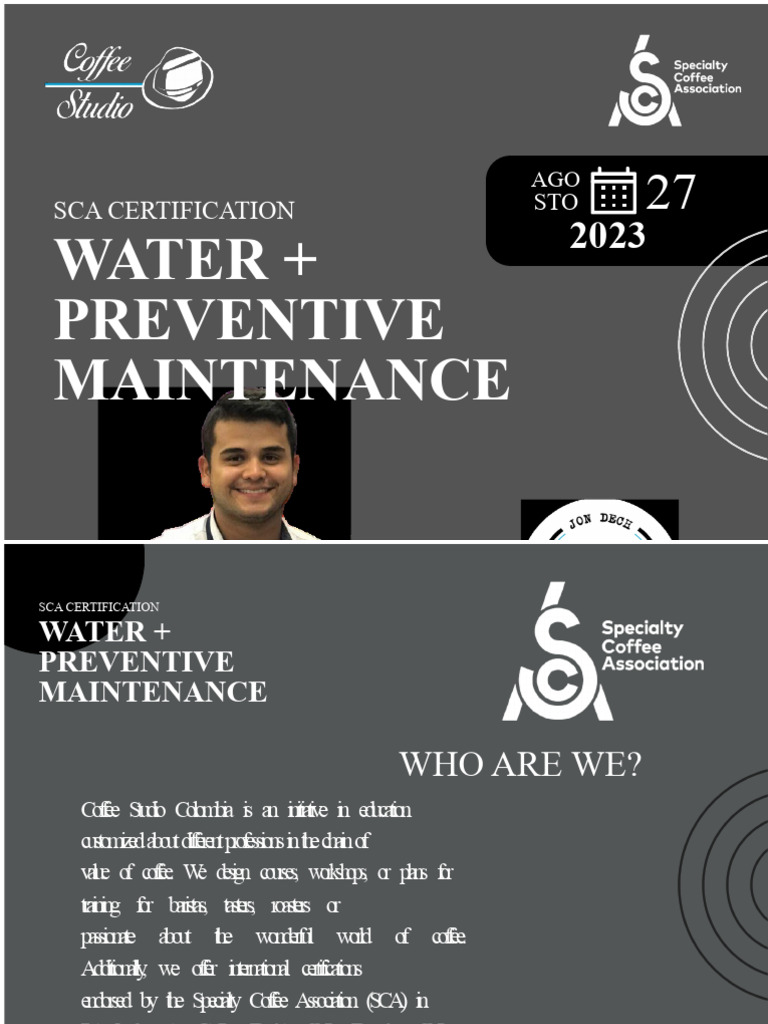 Certification in Preventive Maintenance and Water | PDF | Coffee | Non ...